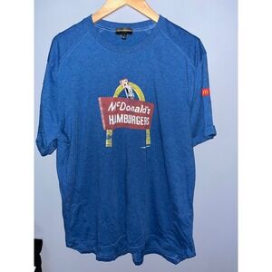 McDonalds Hamburgers Retro Jukebox Graphic T Shirt Blue Mens Apparel Collection
